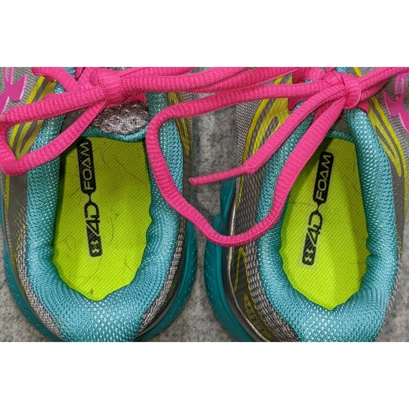 Under Armour Women's Micro G Pulse 1241971-099 Green Running Shoes Size 8.5 - Picture 5 of 6